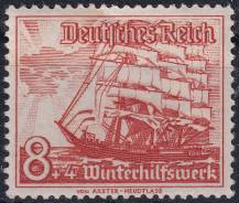 1937, Deutsches Reich, 0655, Zimní pomoc: lodě - čtyřstěžník "Padua" ✶