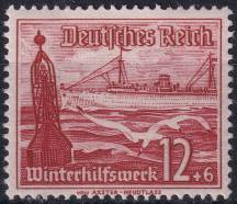 1937, Deutsches Reich, 0656, Zimní pomoc: lodě - parník "Tannenberg" ✶