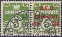1938, Dánsko, 0198II+243St, Vlnky, 10. Dánský filatelistický den ⊙