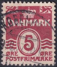 1938, Dánsko, 244x, Výplatní známka: Vlnky ⊙ 