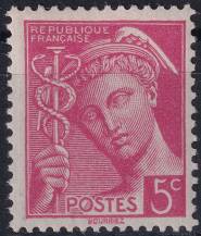 1938, Francie, 0375, Výplatní známka: Merkur ✶✶