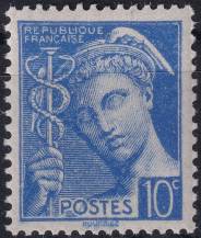 1938, Francie, 0376, Výplatní známka: Merkur ✶✶