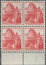 1938, Švýcarsko, 0327, Výplatní známka: Regiony ∗∗ ⊞ o D