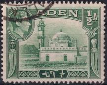 1939, Aden, 16a, Výplatní známka: zemské motivy - mešita Aidrus ⊙