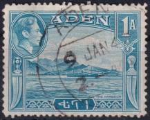 1939, Aden, 18, Výplatní známka: zemské motivy - Aden, přístav ⊙