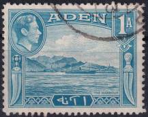 1939, Aden, 18, Výplatní známka: zemské motivy - Aden, přístav ⊙