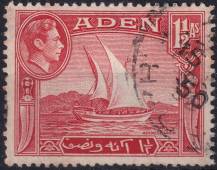 1939, Aden, 19, Výplatní známka: zemské motivy - Dau ⊙