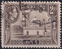 1939, Aden, 20, Výplatní známka: zemské motivy - mešita Aidrus ⊙