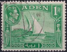 1939, Aden, 25, Výplatní známka: zemské motivy - Dau ⊙