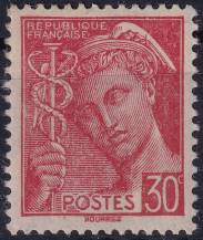 1939, Francie, 0381, Výplatní známka: Merkur ✶✶