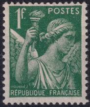 1939, Francie, 0394, Výplatní známka: Iris ✶✶