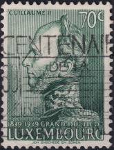1939, Lucembursko, 0323, 100 let samostatnosti: Panovníci od roku 1815 - Vilém II.   ⊙