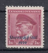 1939, Slovenský štát, 012, Přetisk Slovenský šát 1939, **