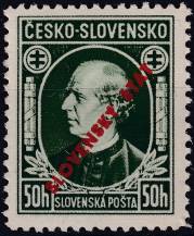 1939, Slovenský stát, 023A, Výplatní známka: Andrej Hlinka ✶✶