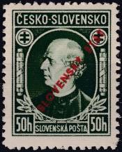 1939, Slovenský stát, 023APV, Výplatní známka: Andrej Hlinka ✶✶