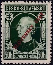 1939, Slovenský stát, 023APV, Výplatní známka: Andrej Hlinka ✶✶