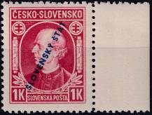 1939, Slovenský stát, 024A, Výplatní známka: Andrej Hlinka ✶✶ o P