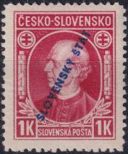 1939, Slovenský stát, 024ADV, Výplatní známka: Andrej Hlinka ✶✶