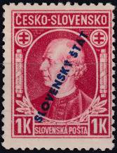 1939, Slovenský stát, 024AVV, Výplatní známka: Andrej Hlinka ✶✶