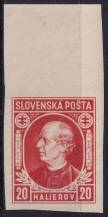 1939, Slovenský stát, 027N, Výplatní známka: Andrej Hlinka ✶✶ o H
