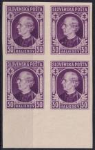 1939, Slovenský stát, 028NDV, Výplatní známka: Andrej Hlinka ✶✶ ⊞ o D