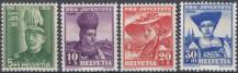 1939, Švýcarsko, 0359/0362, Pro Juventute: Hans Herzog, Kroje, **