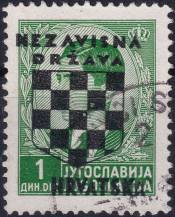 1941, Chorvatský stát, 011, Jugoslávské známky s přetiskem ⊙
