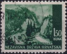 1941, Chorvatský stát, 051, Výplatní známka: Krajinky - Krajina Zelnjaku ⊙