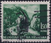 1941, Chorvatský stát, 051, Výplatní známka: Krajinky - Krajina Zelnjaku ⊙