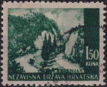 1941, Chorvatský stát, 051, Výplatní známka: Krajinky - Krajina Zelnjaku ⊙
