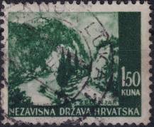 1941, Chorvatský stát, 051, Výplatní známka: Krajinky - Krajina Zelnjaku ⊙