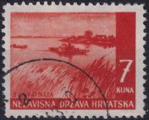 1941, Chorvatský stát, 058, Výplatní známka: Krajinky - Krajina na Sávě ⊙