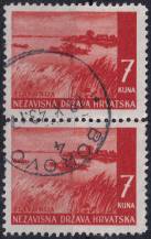1941, Chorvatský stát, 058, Výplatní známka: Krajinky - Krajina na Sávě ⊙ ⊟