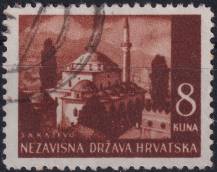 1941, Chorvatský stát, 059, Výplatní známka: Krajinky - Beg-Moše v Sarejevu ⊙