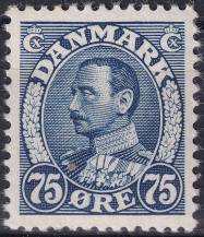 1941, Dánsko, 265, Výplatní známka: Král Kristián X. ✶✶