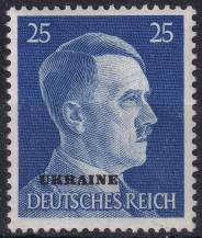 1941, Obsazená území Německem 1939-45 (Ukrajina), 13, Výplatní známky: Adolf Hitler ✶