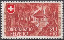 1941, Švýcarsko, 0397, Pro Patria: 650 let spříseženství - Kaple u Hohlenu, **