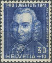 1941, Švýcarsko, 0402, "Pro Juventute": 200. výročí úmrtí Daniela Jeanricharda ∗∗