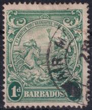 1942, Barbados, 0158C, Výplatní známka: Nová koloniální pečeť ⊙