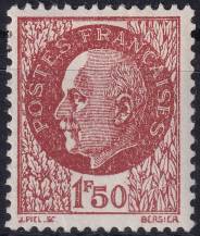 1942, Francie, 0524, Výplatní známka: Maršál Pétain ✶