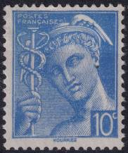 1942, Francie, 0557, Výplatní známka: Merkur ✶✶