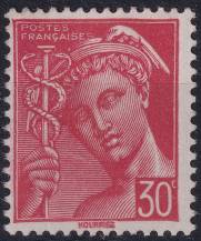1942, Francie, 0558, Výplatní známka: Merkur ✶✶