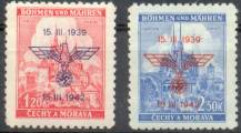 1942, Protektorát, 072/073, 3.výročí Protektorátu, **