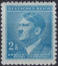 1942, Protektorát, 088, Výplatní známka: Adolf Hitler ✶✶