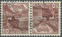 1942, Švýcarsko, 0363aTb, Výplatní známka: Regiony ⊙