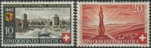 1942, Švýcarsko, 0408/0409, "Pro Patria": 200 let města Ženevy ∗