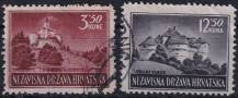1943, Chorvatský stát, 0098/0099A, Výplatní známky: Krajinky ⊙