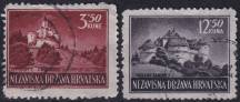 1943, Chorvatský stát, 0098/0099A, Výplatní známky: Krajinky ⊙