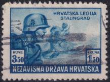 1943, Chorvatský stát, 0109, Chorvatští legionáři: pěšák ⊙