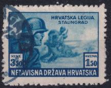 1943, Chorvatský stát, 0109, Chorvatští legionáři: pěšák ⊙